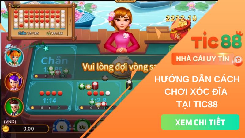 Hướng dẫn cách chơi xóc đĩa tại TIC88 chi tiết, đơn giản