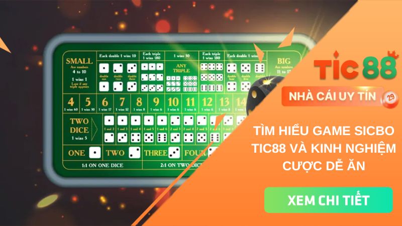 Tìm hiểu game Sicbo TIC88 và kinh nghiệm cược dễ ăn