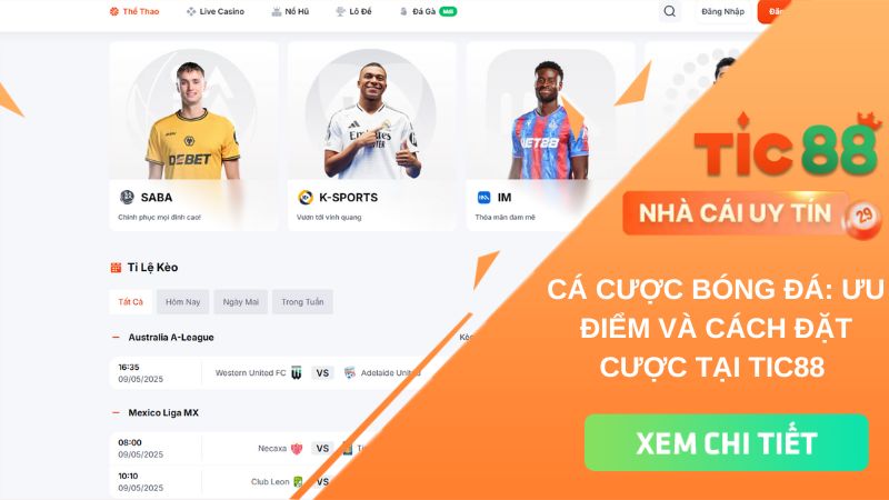 Cá cược bóng đá: Ưu điểm và cách đặt cược tại TIC88